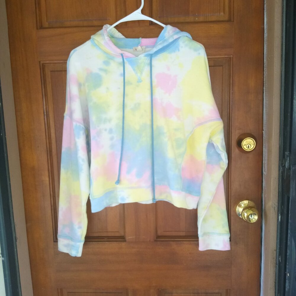 Hem & Thread tie dye cropped hoodie